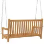 Dondolo da Giardino in Legno Massello di Teak 114x60x64 cm