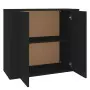 Credenza Nera 80x33x70 cm in Legno Multistrato