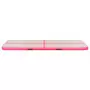 Tappetino Ginnastica Gonfiabile con Pompa 300x100x10cm PVC Rosa