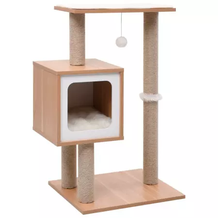 Albero per Gatti con Tappeto Tiragraffi in Sisal 82 cm