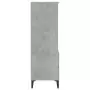 Credenza Grigio Cemento 40x36x110 cm in Legno Multistrato