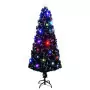 Albero di Natale Artificiale Supporto/LED 240 cm Fibra Ottica