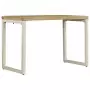 Tavolo da Pranzo 115x55x76 cm Legno Massello di Mango e Acciaio