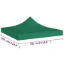 Tetto per Tendone per Feste 3x3 m Verde 270 g/m²