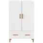 Credenza Bianca 70x31x115 cm in Legno Multistrato