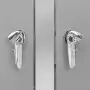 Copri Bidoni Pattume Doppio 138x77,5x115,5cm Acciaio Inox