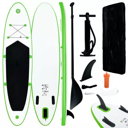 Set Tavola Gonfiabile da SUP Verde e Bianco