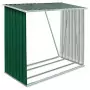 Capannone da Giardino in Acciaio Zincato 163x83x154 cm Verde