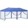 Tenda per Feste Pieghevole con Pareti Laterali Blu 3x6 m