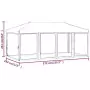 Tenda per Feste Pieghevole con Pareti Laterali Blu 3x6 m