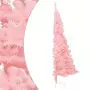 Albero di Natale Artificiale a Metà con Supporto Rosa 180cm PVC