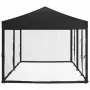 Tenda per Feste Pieghevole con Pareti Laterali Nero 3x6 m