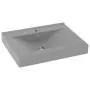 Lavabo con Foro Rubinetto Grigio Chiaro Opaco 60x46 cm Ceramica