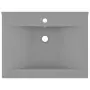 Lavabo con Foro Rubinetto Grigio Chiaro Opaco 60x46 cm Ceramica