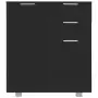 Credenza con Finitura Lucida Nera 71x35x76 cm in Truciolato