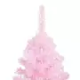Set Albero Natale Artificiale con LED e Palline Rosa 150 cm PVC