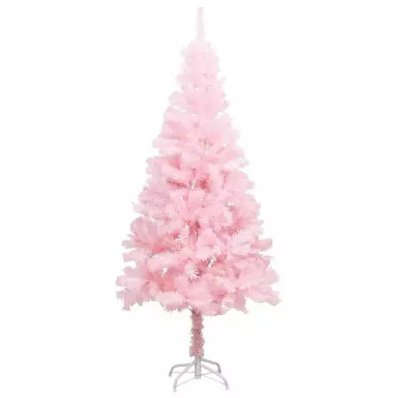 Albero di Natale Artificiale con Supporto Rosa 150 cm PVC