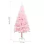 Albero di Natale Artificiale con Supporto Rosa 150 cm PVC