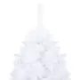 Set Albero Natale Artificiale LED e Palline Bianco 180cm PVC
