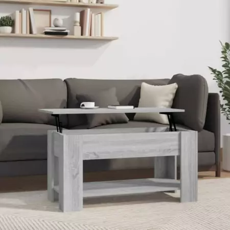 Tavolino da Salotto Grigio Sonoma 101x49x52cm Legno Multistrato