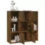 Libreria Rovere Fumo 90x30x90 cm in Legno Multistrato