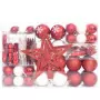 Set Addobbi di Natale 108 pz Rosso e Bianco