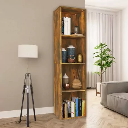 Libreria/Mobile TV Rovere Fumo 36x30x143cm in Legno Multistrato