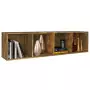 Libreria/Mobile TV Rovere Fumo 36x30x143cm in Legno Multistrato