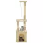 Albero per Gatti con Tiragraffi in Sisal 109 cm Beige