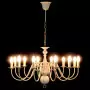 Candelabro Stile Anticato Bianco 12 Lampadine E14