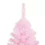 Set Albero Natale Artificiale con LED e Palline Rosa 180 cm PVC