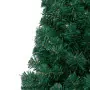 Set Albero Natale Artificiale a Metà LED e Palline Verde 120cm