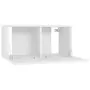 Mobili Porta TV Sospesi 3 pz Bianco 60x30x30cm