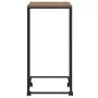 Tavolino con Ruote Nero 40x30x63,5cm in Legno Ingegnerizzato