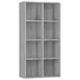 Libreria/Credenza Grigio Sonoma 66x30x130 cm Legno Multistrato