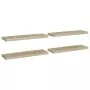 Scaffali a Parete 4 pz Rovere 80x23,5x3,8 cm in MDF