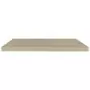 Scaffali a Parete 4 pz Rovere 80x23,5x3,8 cm in MDF