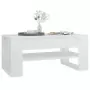 Tavolino da Salotto Bianco 102x55x45 cm Legno Multistrato