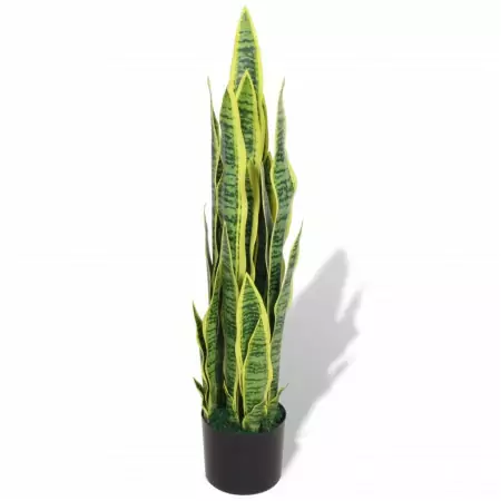 Sansevieria Pianta Artificiale con Vaso 90 cm Verde