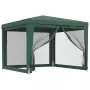 Tenda per Feste con 4 Pareti Laterali in Rete Verde 3x3 m HDPE