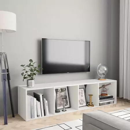 Libreria/Mobile TV Bianco 143x30x36 cm