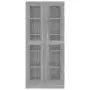 Mobile Vetrina Grigio Sonoma 82,5x30,5x185,5 Legno Multistrato