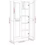 Mobile Vetrina Grigio Sonoma 82,5x30,5x185,5 Legno Multistrato