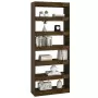 Libreria/Divisorio Rovere Fumo 80x30x198 cm in Truciolato