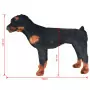 Rottweiler di Peluche Giocattolo Nero e Marrone XXL