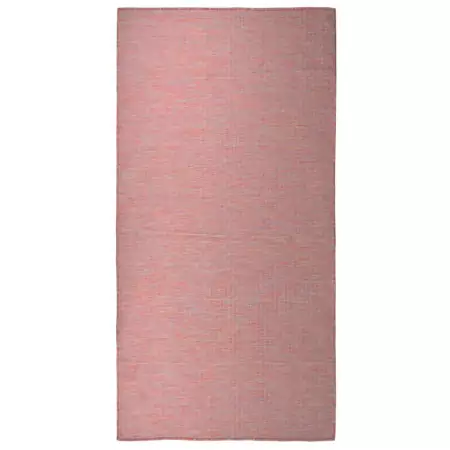 Tappeto da Esterni a Tessitura Piatta 100x200 cm Rosso