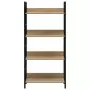 Libreria a 4 Ripiani Rovere 60x27,6x124,5 cm in Truciolato