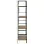 Libreria a 4 Ripiani Rovere 60x27,6x124,5 cm in Truciolato