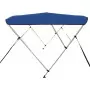 Bimini di Prua con Tendalino a 3 Archi Blu 183x180x137 cm