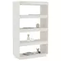 Libreria/Divisorio Bianco 80x35x135 cm Legno Massello di Pino